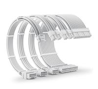 AsiaHorse 12VHPWR PSU Extension Cable Kit for RTX 50/40 Series, 16AWG Pcie 5.0 Cable Extension Kit Soft Braided 16PIN to 16PIN Cable Kit, 24pin ATX /4+4pin EPS /12+4pin 30CM
