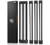 AsiaHorse 16AWG PSU Extension Cable Kit Black and White, 30CM Sleeved Custom PC Power Supply Cables, Soft Braided ATX 24Pin, EPS 4+4 Pin, 2x PCI-E 6+2 Pin, with Cable Combs for Cable Management