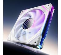 AsiaHorse AMICIMega 140mm ARGB PC Case Fan HDB Bearing 1800 RPM High Airflow 89.77 CFM High Static Pressure 3.24 mmH2O 50000 Hours Lifespan 4Pin PWM 5V 3Pin ARGB White