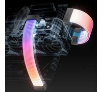 AsiaHorse AURORA-CO ARGB PSU Cable Cover Kit Black, RGB LED Light Strip Sleeve for Motherboard 24Pin and GPU 8Pin/12+4Pin Power Cables, 5V 3Pin ARGB Sync, PC Cable Management Lighting Vest