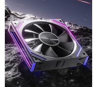 AsiaHorse DAWN ARGB PC Fan 120MM Forward (Exhaust) [Daisy Chain Fan] [Easy Cable Management] RGB Fan 4Pin PWM 5V 3Pin ARGB 1850RPM Air Flow 71CFM High Performance HDB Bearing 50,000 Hours Run Time