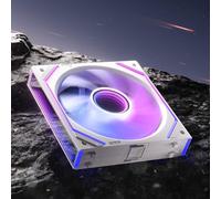 AsiaHorse DAWN Pro 120mm ARGB PC Case Fan [1 Pack] Infinity Mirror Daisy Chain HDB Bearing 1850 RPM PWM High Airflow 71 CFM High Static Pressure 2.6 mmH2O 5V 3Pin RGB Sync