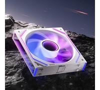 AsiaHorse DAWN Pro Reverse Blade 120mm ARGB PC Case Fan [1 Pack] Infinity Mirror Daisy Chain HDB Bearing 1850 RPM PWM High Airflow 71 CFM High Static Pressure 2.6 mmH2O 5V 3Pin RGB Sync Black