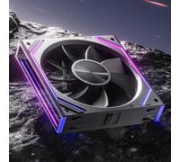 AsiaHorse DAWN Reverse Blade 120mm ARGB PC Case Fan [1 Pack] Infinity Mirror Daisy Chain HDB Bearing 1850 RPM PWM High Airflow 71 CFM High Static Pressure 2.6 mmH2O 5V 3Pin RGB Sync Black