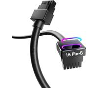 AsiaHorse Hydrus Modular Cable 12VHPWR [Type B - Clip Up], Direct PSU to GPU 12+4 Pin 90° Cable for RTX 4090/4080/5080/5070, Not An Extension, 50cm, Black