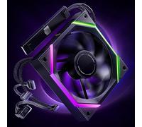 AsiaHorse Nyota Pro 120mm Reverse Blade Fan, Intake PC Fan 120mm, Daisy Chain ARGB PC Case Fan, PWM 2000RPM Quiet Cooling, for Case Bottom/Side, Black 1-Pack