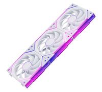 AsiaHorse NyotaUltra Daisy Chain 120mm ARGB PC Case Fan 3 Pack Infinity Mirror HDB Bearing 2000 RPM High Airflow 58.5 CFM 2.05 mmH2O 4Pin PWM 5V 3Pin ARGB White