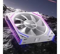 AsiaHorse PC Case Fan 120MM Forward (Exhaust) [ARGB Infinity Mirror] Daisy Chain RGB Fan 4Pin PWM 5V 3Pin ARGB 1850RPM Air Flow 71CFM High Precision High Performance HDB Bearing 50,000 Hours Working