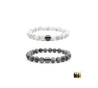 Asiamist 2Pcs Anti Alcohol Bracelets for Men Women Stop Drinking Alcohol Bracelet Quit Alcohol Craving Bracelets Relieve Anxiety and Stress, M, Stone, no gemstone