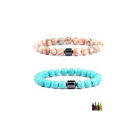 Asiamist 2Pcs Anti Alcohol Bracelets for Men Women Stop Drinking Alcohol Bracelet Quit Alcohol Craving Bracelets Relieve Anxiety and Stress, M, Stone, no gemstone