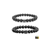 Asiamist 2Pcs Anti Alcohol Bracelets for Men Women Stop Drinking Alcohol Bracelet Quit Alcohol Craving Bracelets Relieve Anxiety and Stress, M, Stone, no gemstone