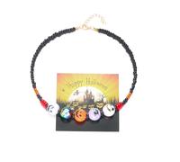 Asiamist Halloween Necklace for Women Gothic Blood Eyeball Necklace Pumpkin Bat Eyeball Charm Choker Vintage Vampire Choker Halloween Holiday Accessory Jewelry, L Size, Metal, No Gemstone