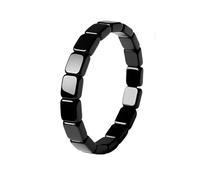 Asiamist Hemios Hematite Bracelet for Men Reclaim Your Confidence Hematite Stretch Bracelets Natural Stone Male Energy Inspirational Bracelet Jewelry Gift, M, Metal, no gemstone