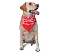Asian American and Pacific Islander Heritage Month Spring Dog Bandanas Boy Bulk Puppy Kerchief Adjustable Soft Triangle Bibs Accessories for Small Medium Large Dogs Cats White