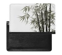 Asian Bamboo Passport Holder Cover Passport Cover Protector Essentials with Credit Card Slots Slim Travel Wallet Covers Documents Organizer Protector for Man&Women