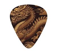 Asian-Dragon 12 Pack Guitar Picks With 3 Thicknesses And Storage Box, Abs Plectrums For Electric Bass Guitar Players