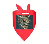 Asian Dragon Skull Dog Bandanas Triangle Dog Scarf Soft Bibs Kerchief for Small Medium Large Pets, Stylish Handkerchief Adjustable Pet Bandana for Birthday, Wedding, Party