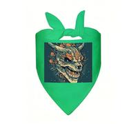 Asian Dragon Skull Dog Bandanas Triangle Dog Scarf Soft Bibs Kerchief for Small Medium Large Pets, Stylish Handkerchief Adjustable Pet Bandana for Birthday, Wedding, Party