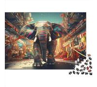 Asian Elephant 1000 Pieces Jigsaw Puzzles for Adults | Jigsaw Puzzles for Kids 1000 Pieces Puzzle Gifts,Decompressing Intellectual tional 1000pcs (75x50cm)