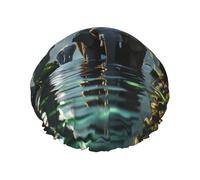 Asian elephant in the water One Size Shower cap with double layer waterproof fabric, suitable for bathing and skin care