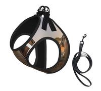 Asian Elephant Print Small Dog Harness with Leash Set, No Escape Easy Walk Puppy Harnesses for Training Walking