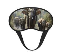 Asian Elephants Print Adults Soft Washable Eye Mask for Light Blocking Nap Face Sleeping Travel Cover