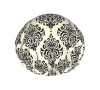 Asian Elephants Print Shower Cap,Elastic And Reusable Bath Hair Hat For Long Hair,Large Waterproof Shower Bonnet,For Women Men Kids