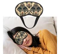 Asian Elephants Sleep Mask for Side Sleeper Blackout Eye Masks for Women Men Blindfold Mask Side Sleeper Eye Cover for Sleeping Nap Blackout Eye Shade Cover for Travel