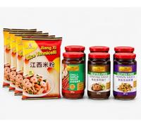 Asian Food Bundle Rice Noodles Vermicelli with Gluten Free Teriyaki, Hoisin & Chilli Garlic Sauce Multipack (4 Packs of Noodles + 6 Sauces (2 of each))