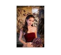 Asian Girl Holding a Fan in Her Hand Modern Decoration for the Home 16 x 24 Inches (40 x 60 cm)