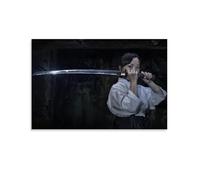 Asian Girl Holding A Sword Action Movie Poster Poster Vintage Art, Wall Canvas, Decoration Aesthetic, Living Room, Kids Room Dormitory, Cafe, Bathroom, Suitable for Bedroom, Gym, Cool Classic 08x12inc
