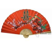 Asian Home Classic 35"" Oriental Feng Shui Wall Fan-He (Happyness)
