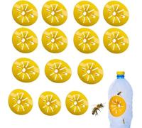 Asian Hornet Trap, Wasp Trap, Insect Trap, Bee Trap, Plastic Trap, Wasp Bait, Insect Bait for Garden, Balcony, Patio, Reusable Vermin Trap (Yellow, Pack of 12)