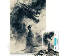 Asian Ink Shadow Drake Puzzles for Adults 1000 Piece Mental Skill Sharp Cut Enjoyable Challenge Xmas Present (38x52cm)