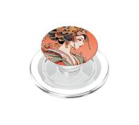 Asian inspired vintage style 80s retro Japanese Geisha PopSockets PopGrip for MagSafe