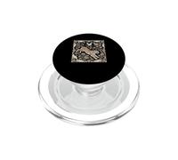 Asian inspired vintage style Japanese Crane Tiger PopSockets PopGrip for MagSafe
