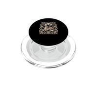 Asian inspired vintage style Japanese Crane Tiger PopSockets PopGrip for MagSafe