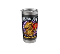 Asian Joy Unbreakable Heritage Dragon Retro 90s Bootleg Stainless Steel Insulated Tumbler