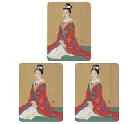 Asian Ladies Car Air Freshener, 3 Pcs Square Hanging Air Freshener Cards, Long Lasting Fragrance Scented Cards for Car, Home, Office Gray-style