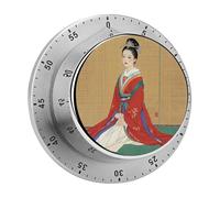 Asian Ladies Kitchen Timers for Cooking Visual Timer Stainless Steel Magnetic Timer with Alarm Cooking Timers for Baking, Exercise, Sports, Study & Outdoor Use