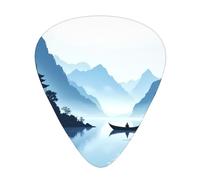 Asian Landscape Guitar Picks Gift Set - 12 Smooth Durable Plectrums For Acoustic, Electric & Bass Guitar, Perfect Present For Guitar Lovers & Musicians