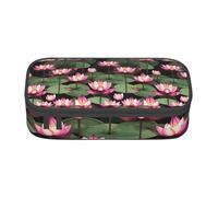 Asian Lotu’s Flower Print Fashionable Functional Pencil Case Convenient Daily Use Storage Makeup Toiletries