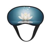 Asian Lotus Flower Print Sleep Eye Mask Light Blocking Soft and Comfortable Night Eye Blinder for Women Men for Sleeping Travel Night Shift