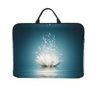 Asian Lotus Flower Printed 14in Laptop Case Sleeve Bag – Portable Handle & Zipper – Ideal for Travel, Business & Office Use