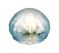 Asian Lotus Flower Shower Cap Shower Caps For Women Double-Layer Waterproof Shower Caps, Reusable.