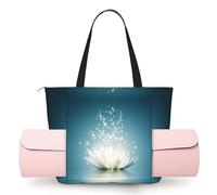 Asian Lotus Flower Women'S Yoga Mat Bag With All-Over Print,Lightweight Polyester Shoulder Gym Bag,Front Open Pocket For Yoga Mat, Towel