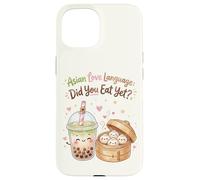 Asian Love Language Did You Eat Yet Kawaii Boba Tea Dumpling Case for iPhone 15