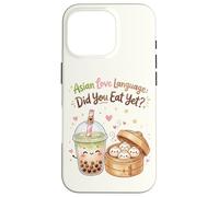 Asian Love Language Did You Eat Yet Kawaii Boba Tea Dumpling Case for iPhone 16 Pro