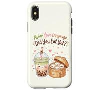 Asian Love Language Did You Eat Yet Kawaii Boba Tea Dumpling Case for iPhone X/XS