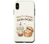 Asian Love Language Did You Eat Yet Kawaii Boba Tea Dumpling Case for iPhone XS Max